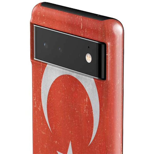 Turkish Flag Distressed Google Pixel 6 Case